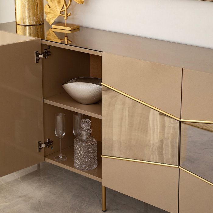 Hanah Home Consola en Bronce y Oro Hanah Home Consola en Bronce y Oro